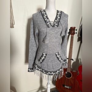 Vintage American South Side Gray  alpaca Knit Sweater